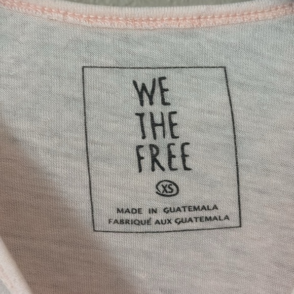 We The Free Cloud 9 Light Pink Short Sleeve Tee Free People XS Oversized - Picture 3 of 5